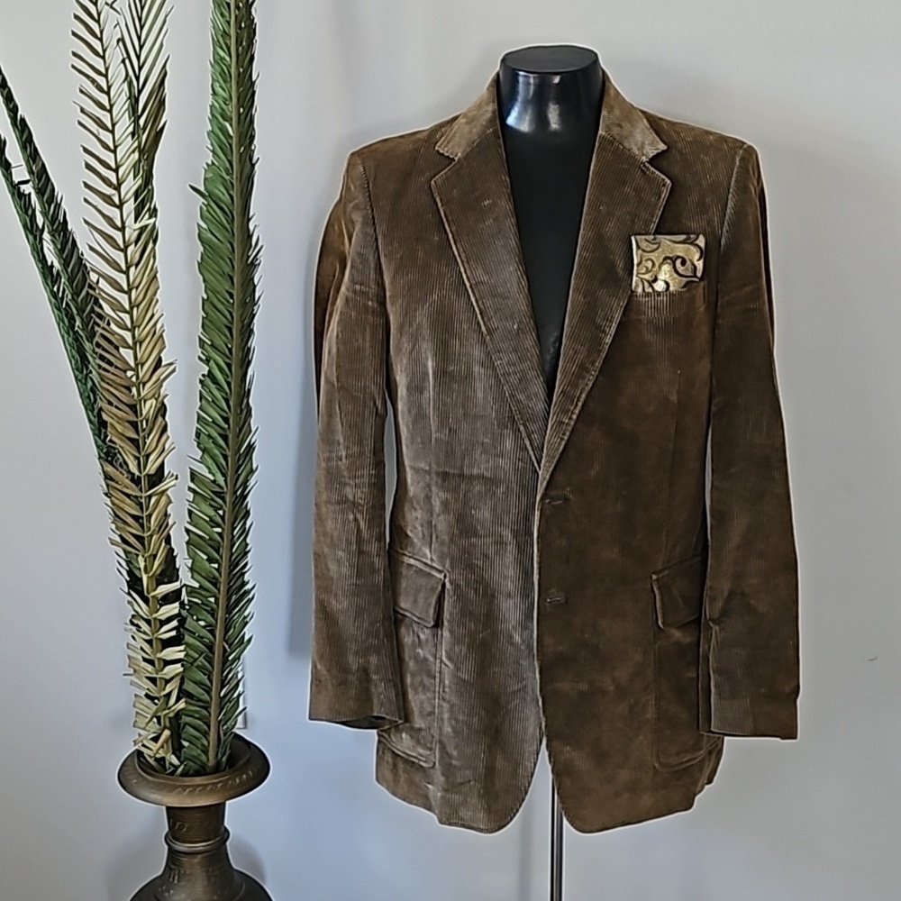 Vintage 911 Collection Olive Green Corduroy Blazer-please read full description